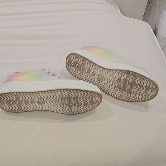 BP. Pastel Rainbow Canvas Sneakers | Y2K Aesthetic Lace-Up Shoes | Size 7 - Picture 5 of 6